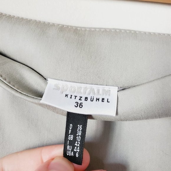 Sportalm  Switzerland Skirt Lace Trim Lyocell Athletic Soft Taupe 6 - Picture 8 of 12